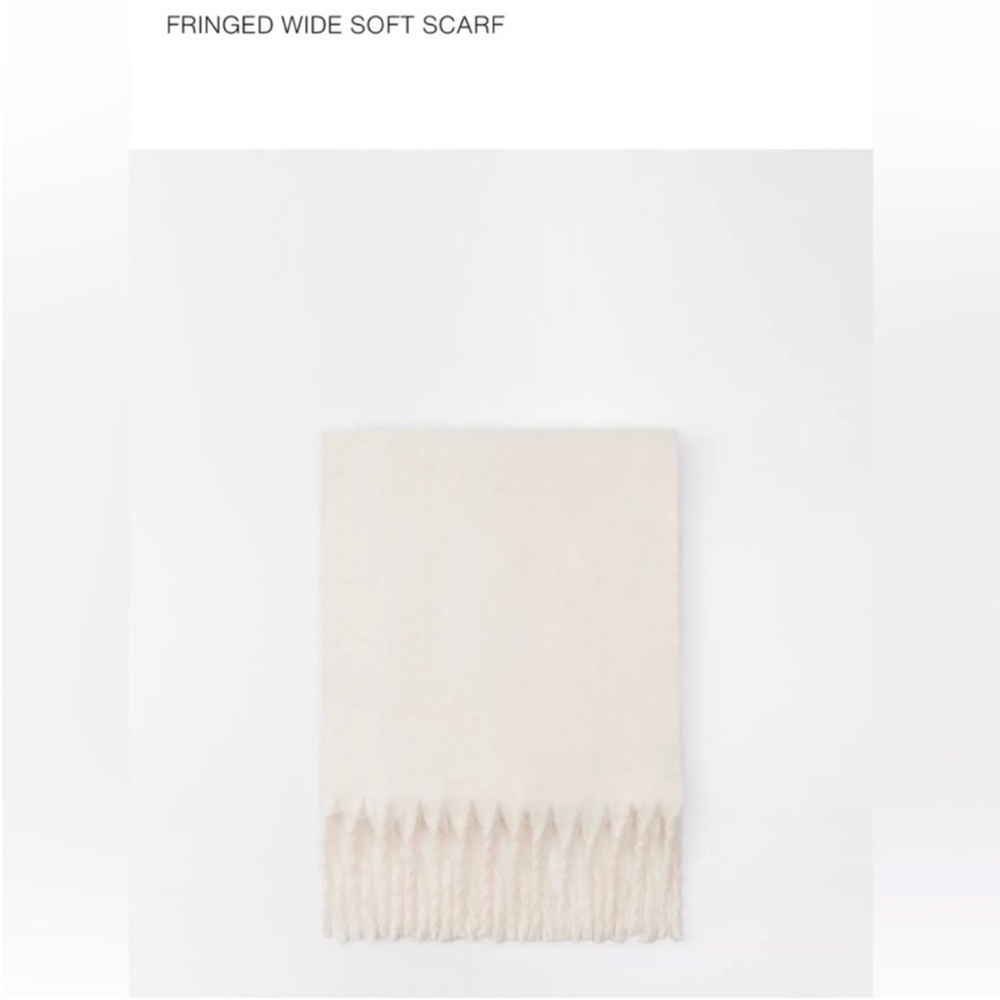 Zara Fringed Wide Soft Scarf